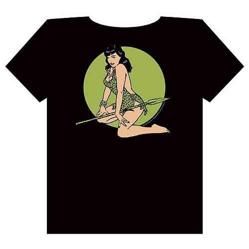 Bettie Page Green Leopard T-Shirt