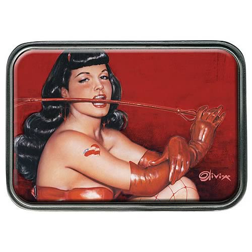 Bettie Page by Olivia Red Devil Belt Buckle