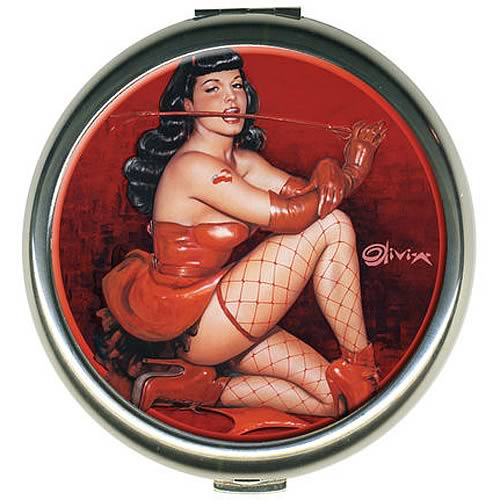 Bettie Page by Olivia Red Devil Round Compact