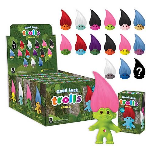 Good Luck Troll Dolls Series 2 Mystery Box Display Case