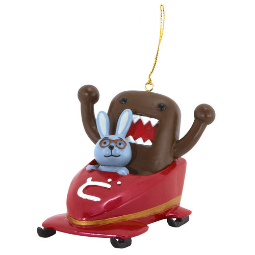 Domo and Friends in Bobsled Christmas Ornament