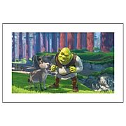 Shrek and Donkey In The Woods Paper Giclee Print