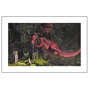 Shrek and Dragon In The Swamp Dragon Paper Giclee Print