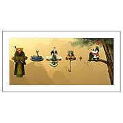 Kung Fu Panda Furious Five Early Concept Brown Paper Print