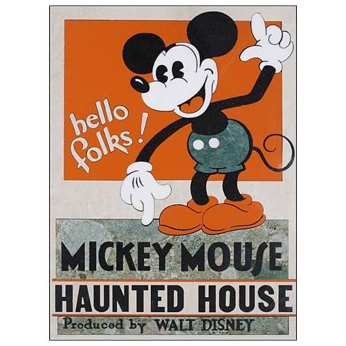 Mickey Mouse Haunted House Poster Stone Artwork