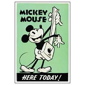 Mickey Mouse Here Today Poster Stone Artwork