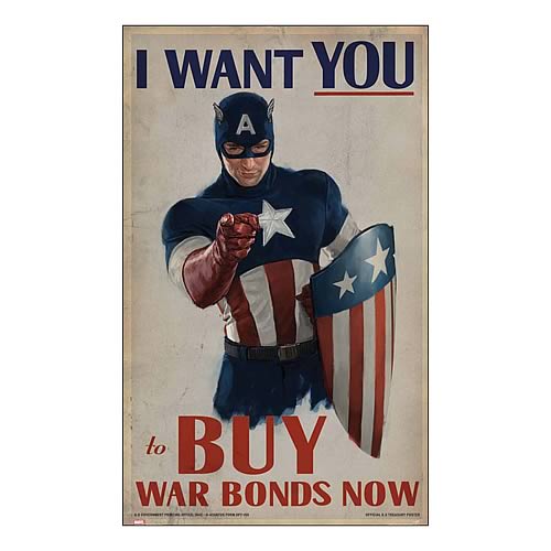 Captain America First Avenger I Want You Replica Poster