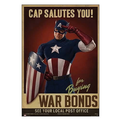 Captain America First Avenger Cap Salutes You Replica Poster