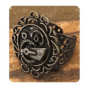 Steampunk Antique Single Gear Ring
