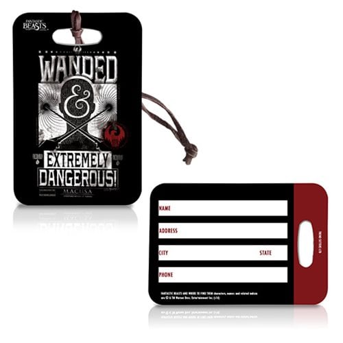 Fantastic Beasts Wanded Poster Black Luggage Tag