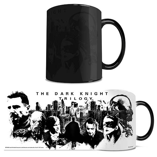 Batman Dark Knight Trilogy Black and White Morphing Mug