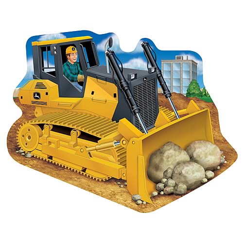 John Deere Giant Bulldozer 20-Piece Shaped Floor Puzzle