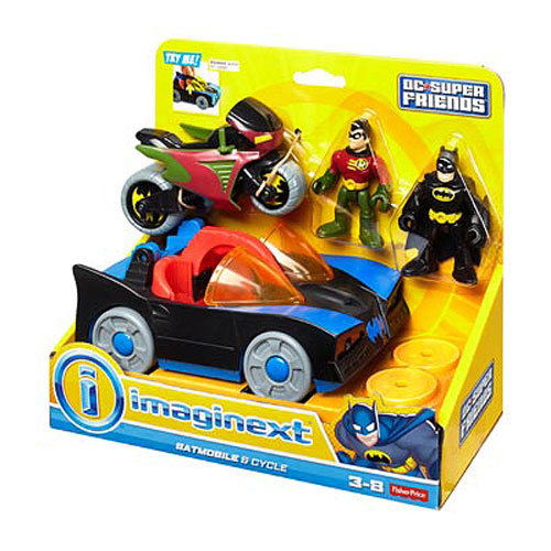 Imaginenext Batman Batmobile and Cycle Vehicle Playset