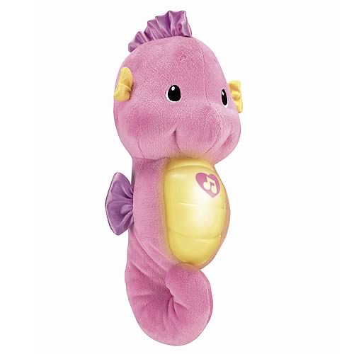 Ocean Wonders Soothe and Glow Pink Seahorse Plush