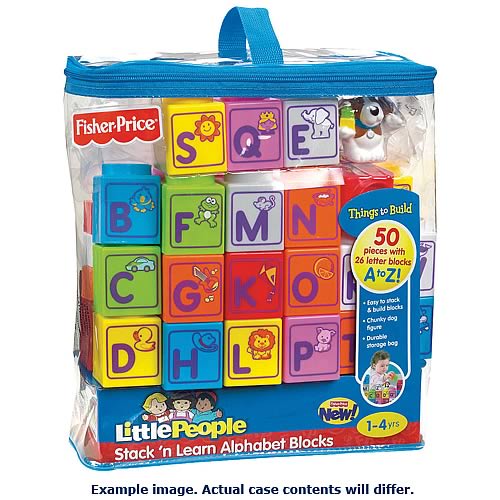 Little People Stack and Learn Alphabet Block Set