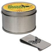 Green Hornet Money Clip with Yellow Tin