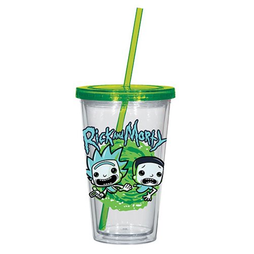 Rick and Morty 16 Oz. Acrylic Travel Cup