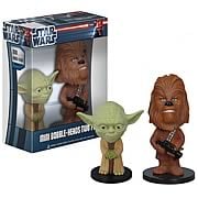 Star Wars Yoda and Chewbacca Ultra-Mini Bobble Heads 2-Pack