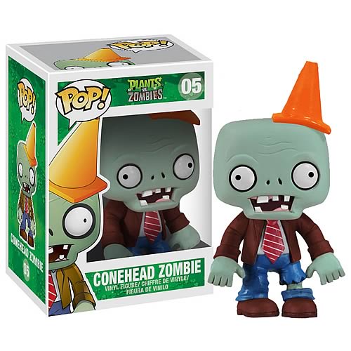 Plants vs. Zombies Conehead Pop! Vinyl Figure, Not Mint