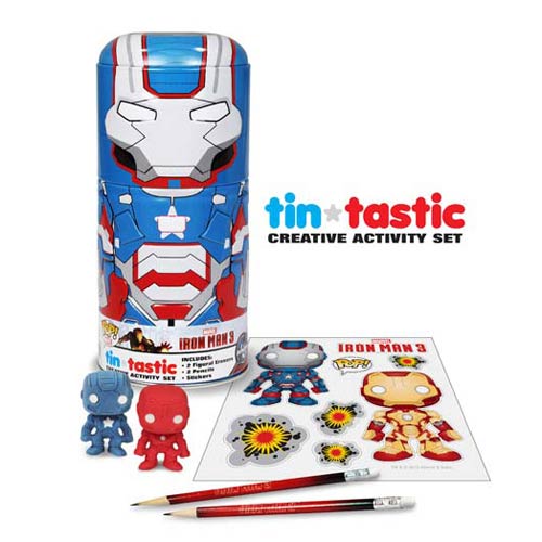 Iron Man 3 Movie Iron Patriot Can-Tivities Pencil Set w/ Tin