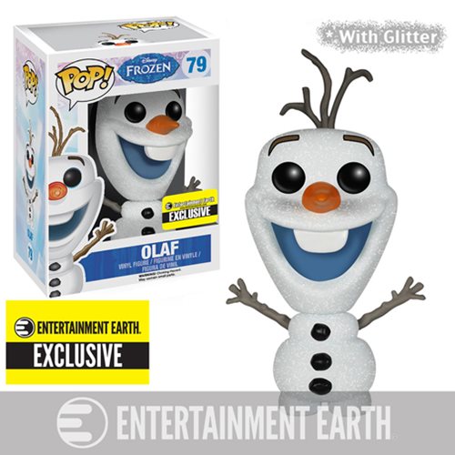 Frozen Glitter Olaf Snowman Pop! Vinyl Figure - EE Exclusive