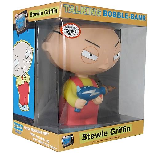Family Guy Stewie 12-Inch Bobble Bank with Sound