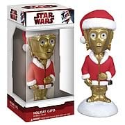 Star Wars Holiday C 3PO Mini Bobble Head