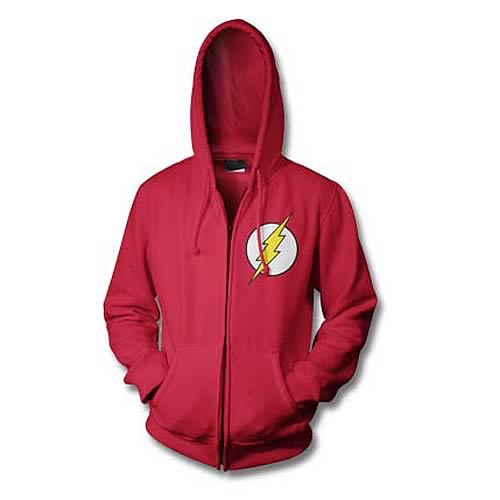 Flash Symbol Zip-Up Hooded Sweatshirt