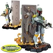 Star Wars Boba Fett And Carbonite Maquette - An Ee Exclusive
