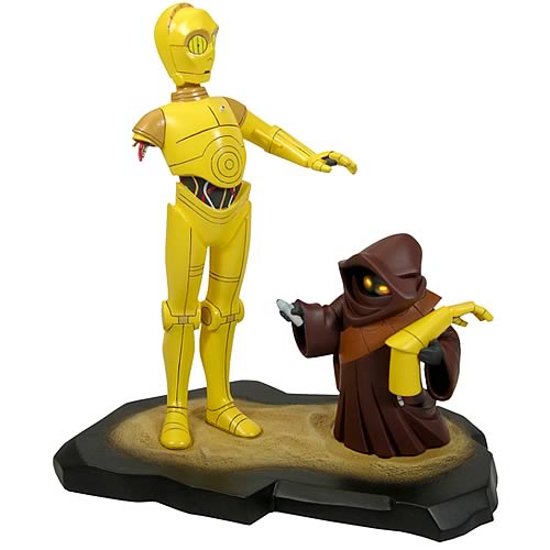 Star Wars Animated C 3PO with Jawa Maquette