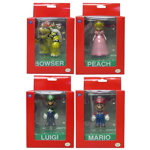 Super Mario Bros. 3-Inch Deluxe Figures Wave 1 Case