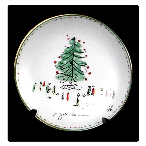 John Lennon 3 1/4-inch Christmas Plate