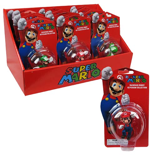 Super Mario Bros. 2-Inch Figural Clip-On Key Chain Case