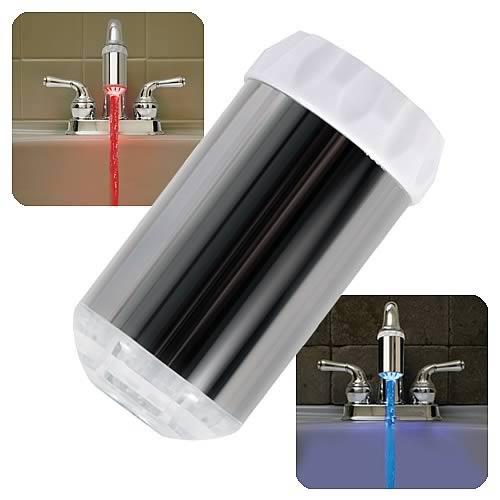 Bright Red and Blue Color Changing Faucet Light