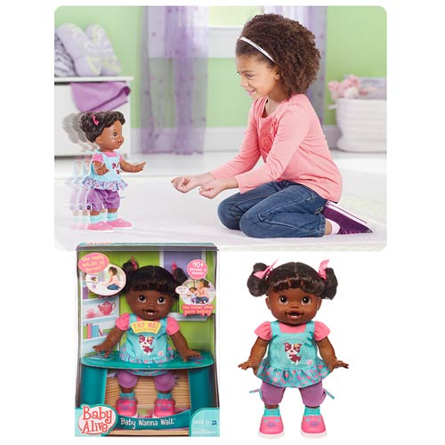 Baby Alive Baby Wanna Walk African-American Doll