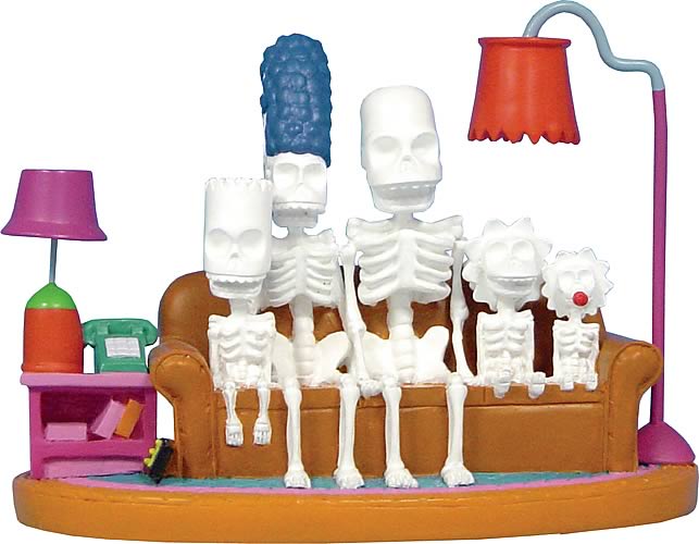 Simpsons Couch Skeleton Mini Statue
