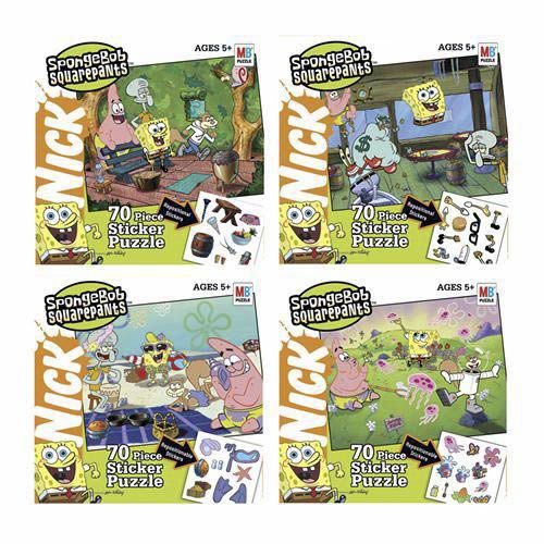 Nickelodeon SpongeBob Puzzle with Stickers - 70 Pieces