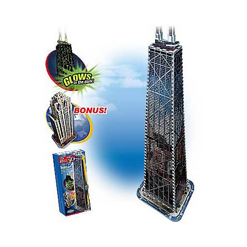 Puzz 3D John Hancock Building with Tribune Tower Puzzle