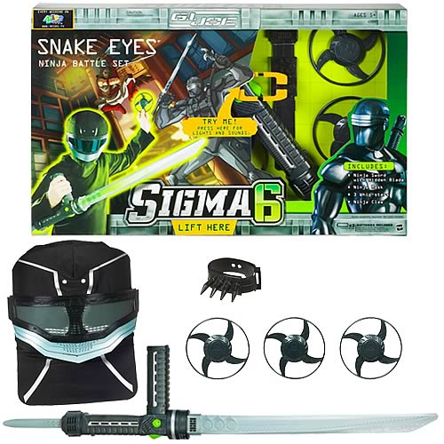 G.I. Joe Sigma 6 Snake Eyes Role Play Ninja Set