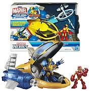 Marvel Super Hero Rescue Jet with Wolverine and Iron Man