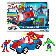 Marvel Super Hero Crime Cruising Car Spider-Man and Hulk