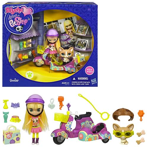 Littlest Pet Shop Blythe with Scooter Set, Not Mint