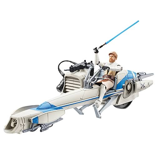 Star Wars Clone Wars Obi-Wan Kenobi with Speeder Bike