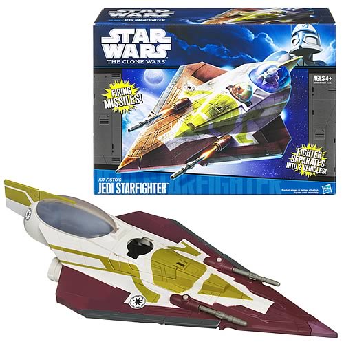 Star Wars Clone Wars Kit Fisto Jedi Starfighter, Not Mint