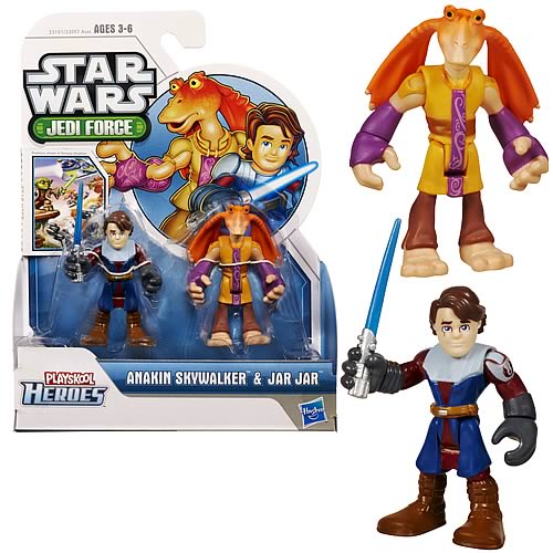 Star Wars Jedi Force Anakin and Jar Jar Binks Figures