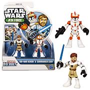 Star Wars Jedi Force Obi Wan Kenobi Commander Cody Figures