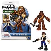 Star Wars Jedi Force Han Solo and Chewbacca Figures