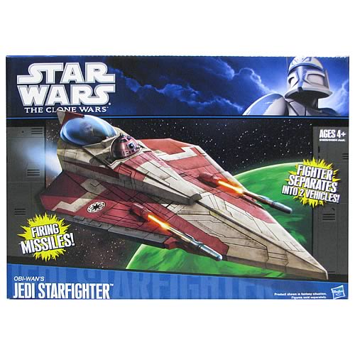 Star Wars Clone Wars Obi-Wan's Delta 2 Jedi Starfighter, NM