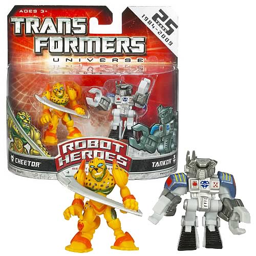 Transformers Robot Heroes Cheetor vs. Tankor Figures, Transformers, Mini-Figures, Hasbro