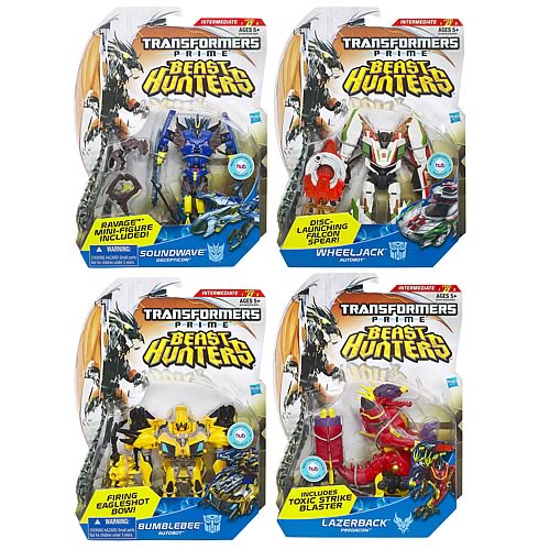 Transformers Prime Beast Hunter Deluxe Figures Wave 1 Set